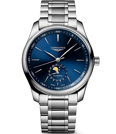 Longines Men's Master Collection Automatic Stainless Steel Bracelet Blue Dial 40mm Watch