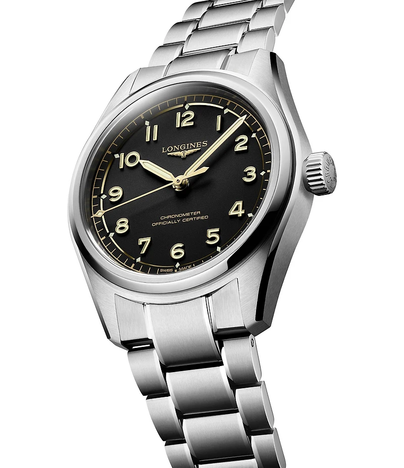 Longines Men's Spirit Pilot Automatic Stainless Steel Bracelet Watch