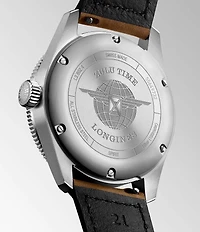 Longines Men's Spirit Zulu Automatic Brown Leather Strap 39mm Watch