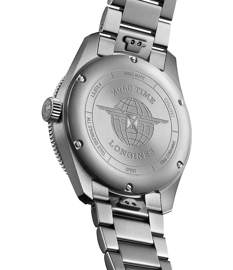 Longines Men's Spirit Zulu Automatic Stainless Steel Bracelet Watch