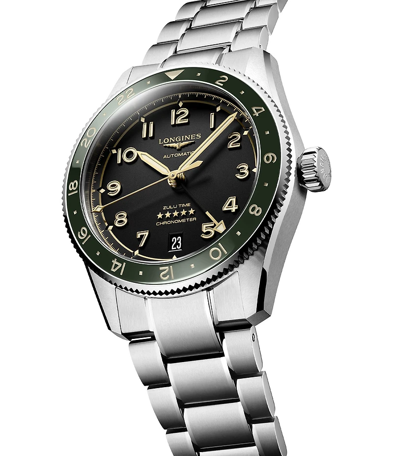 Longines Men's Spirit Zulu Automatic Stainless Steel Bracelet Watch