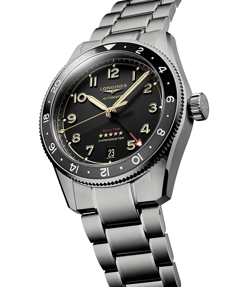 Longines Men's Spirit Zulu Automatic Titanium Bracelet Watch