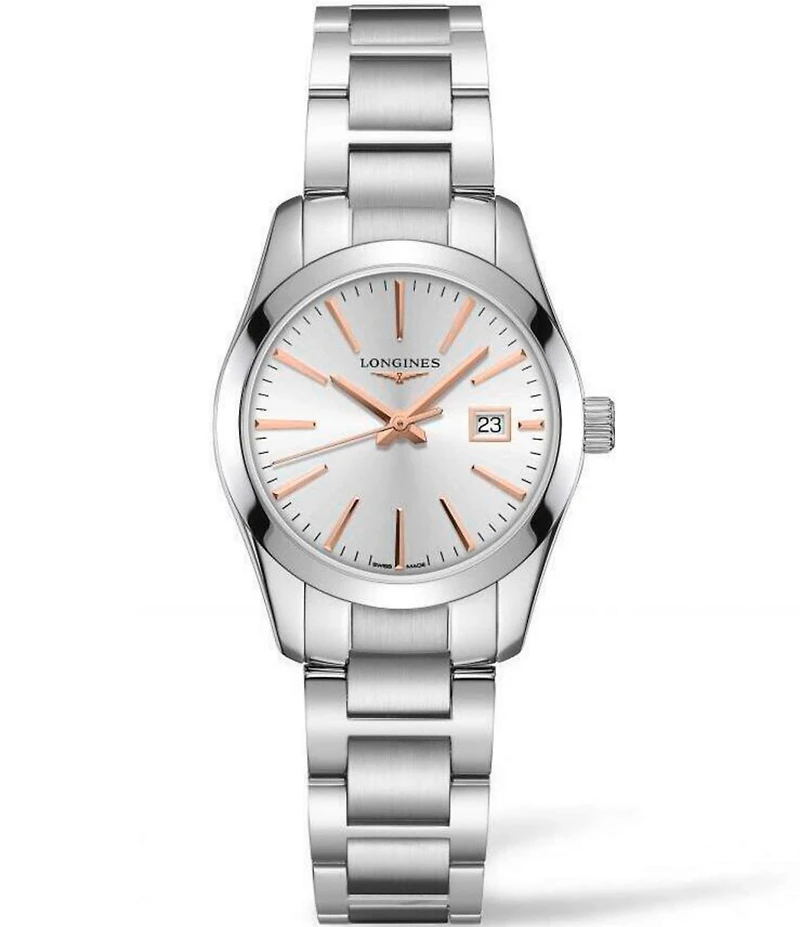 Longines Women's Conquest Classic Quartz Analog Stainless Steel Bracelet Watch