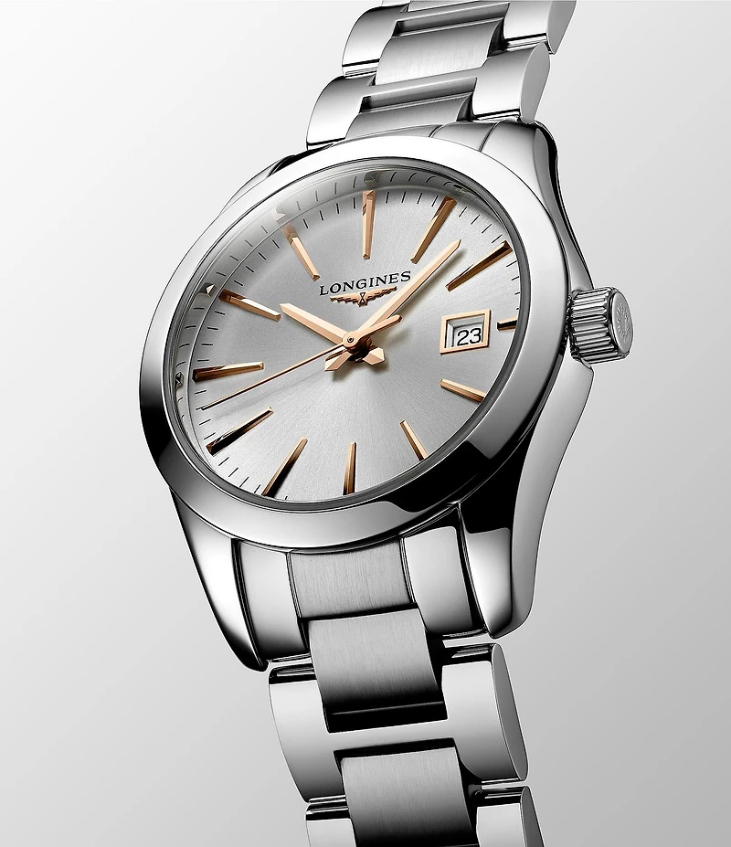 Longines Women's Conquest Classic Quartz Analog Stainless Steel Bracelet Watch