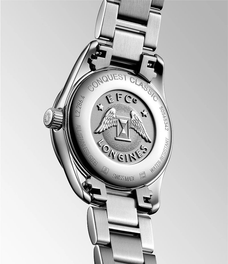 Longines Women's Conquest Classic Quartz Analog Stainless Steel Bracelet Watch