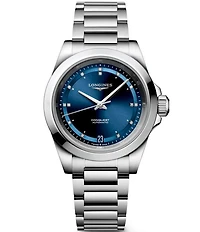 Longines Women's Blue Dial Conquest Collection Automatic Stainless Steel Bracelet Watch