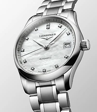 Longines Women's Master Automatic Pearl Dial Stainless Steel Bracelet Watch