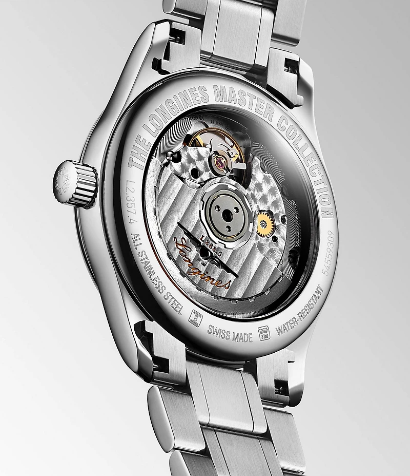 Longines Women's Master Automatic Pearl Dial Stainless Steel Bracelet Watch