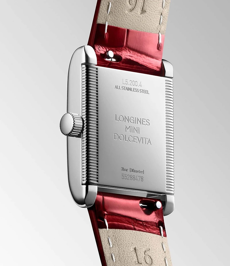 Longines Women's Mini Dolcevita Quart Stainless Steel Alligator Strap Watch