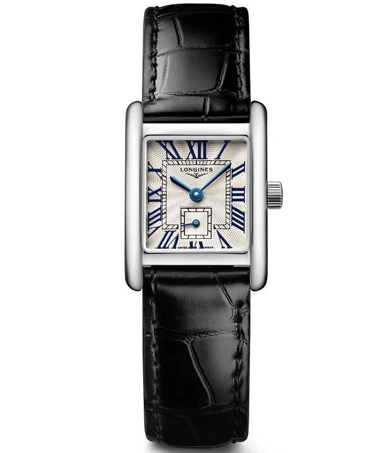 Longines Women's Mini Dolcevita Quart Stainless Steel Alligator Strap Watch