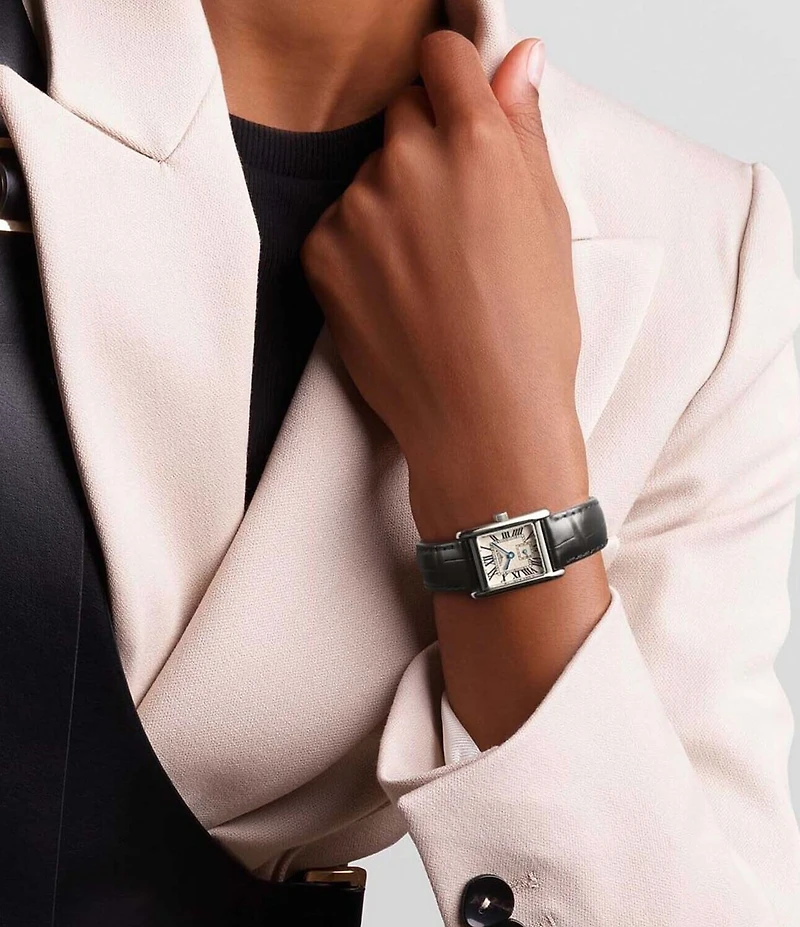 Longines Women's Mini Dolcevita Quart Stainless Steel Alligator Strap Watch