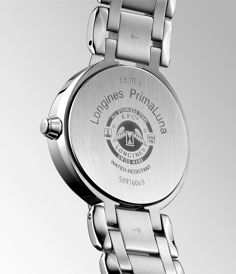Longines Women's Primaluna Quartz Analog Stainless Steel Bracelet Watch
