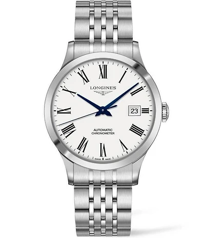 Longines Women's 40mm Record Collection Automatic Stainless Steel Bracelet Watch