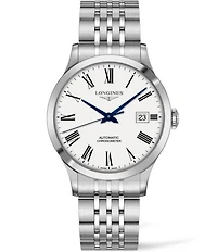 Longines Women's 40mm Record Collection Automatic Stainless Steel Bracelet Watch
