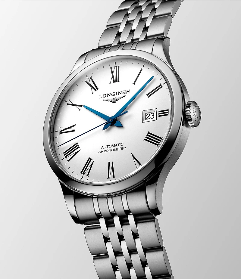 Longines Women's 40mm Record Collection Automatic Stainless Steel Bracelet Watch