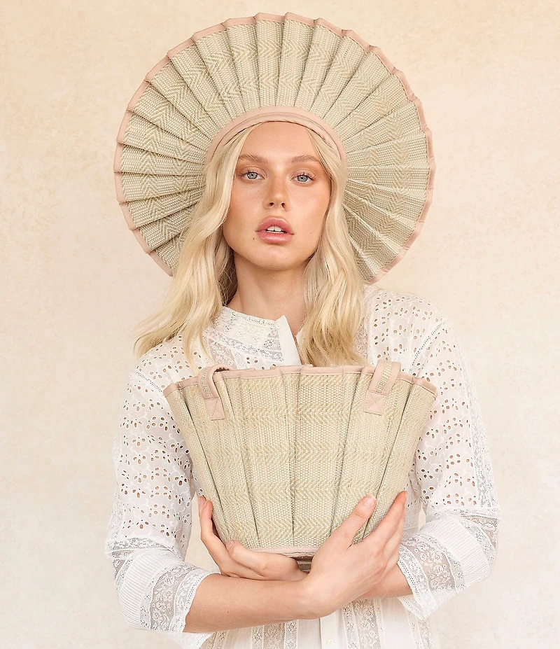 Lorna Murray Avoca Capri Maxi Pleated Straw Sun Hat