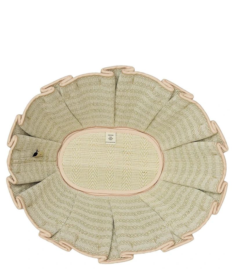 Lorna Murray Avoca Tropez Pleated Raffia Midi Tote Bag