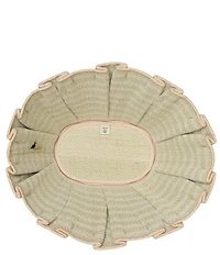 Lorna Murray Avoca Tropez Pleated Raffia Midi Tote Bag