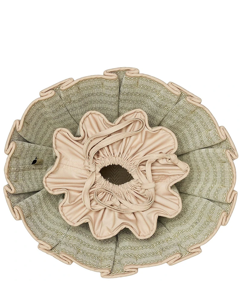 Lorna Murray Avoca Tropez Pleated Raffia Midi Tote Bag