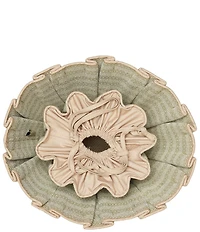 Lorna Murray Avoca Tropez Pleated Raffia Midi Tote Bag