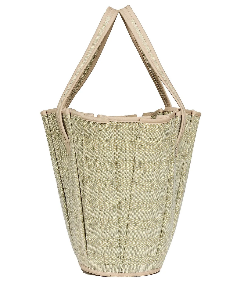 Lorna Murray Avoca Tropez Pleated Raffia Midi Tote Bag