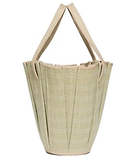 Lorna Murray Avoca Tropez Pleated Raffia Midi Tote Bag