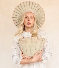 Lorna Murray Avoca Tropez Pleated Raffia Mini Tote Bag