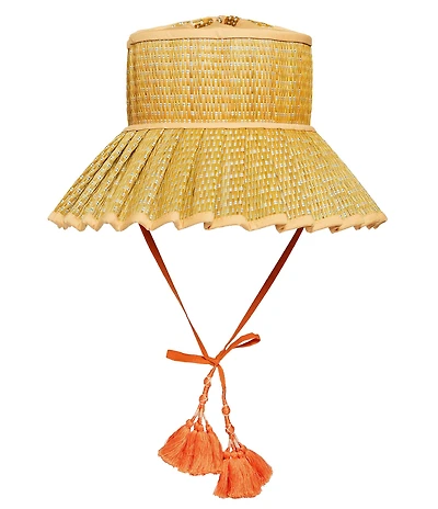Lorna Murray Coral Atoll Capri Dream Pleated Tie Sun Hat