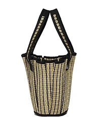 Lorna Murray Mini Lovers Point Tropez Pleated Raffia Tote Bag