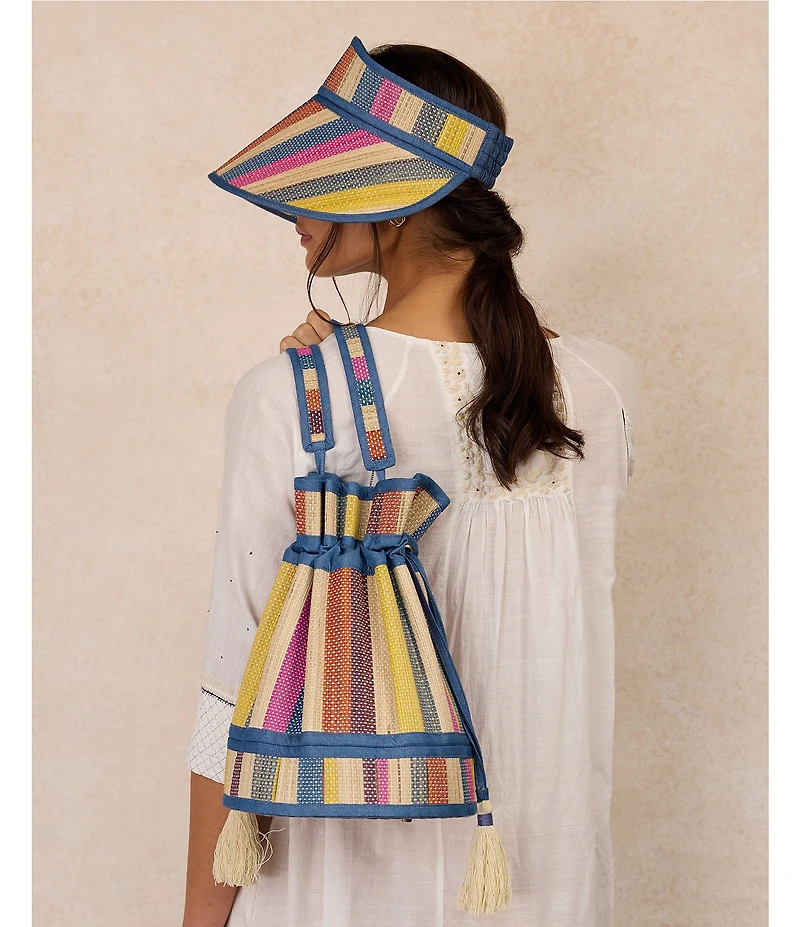 Lorna Murray Nassau Woven Sunshine Straw Sun Visor