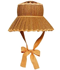 Lorna Murray Pina Colada Luxe Ravello Maxi Pleated Tie Sun Hat