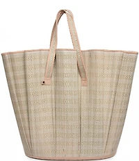 Lorna Murray Pleated Tropez Raffia Maxi Bucket Bag