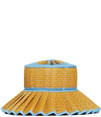 Lorna Murray Sea Scape Capri Play Pleated Tie Sun Hat