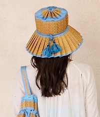 Lorna Murray Sea Scape Capri Play Pleated Tie Sun Hat