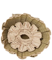 Lorna Murray Sumatra Tropez Pleated Raffia Midi Tote Bag