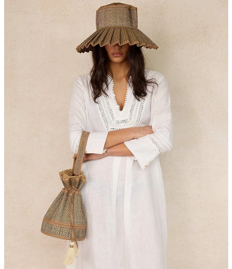 Lorna Murray Surfers Paradise Island Capri Maxi Pleated Sun Hat