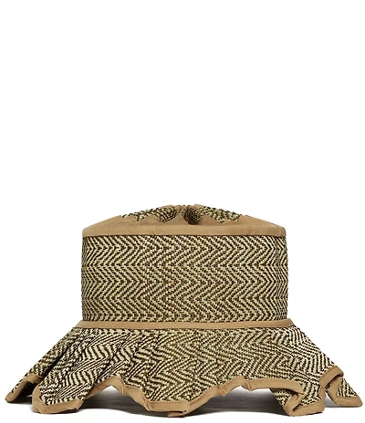 Lorna Murray Surfers Paradise Island Dolomites Pleated Straw Tie Sun Hat