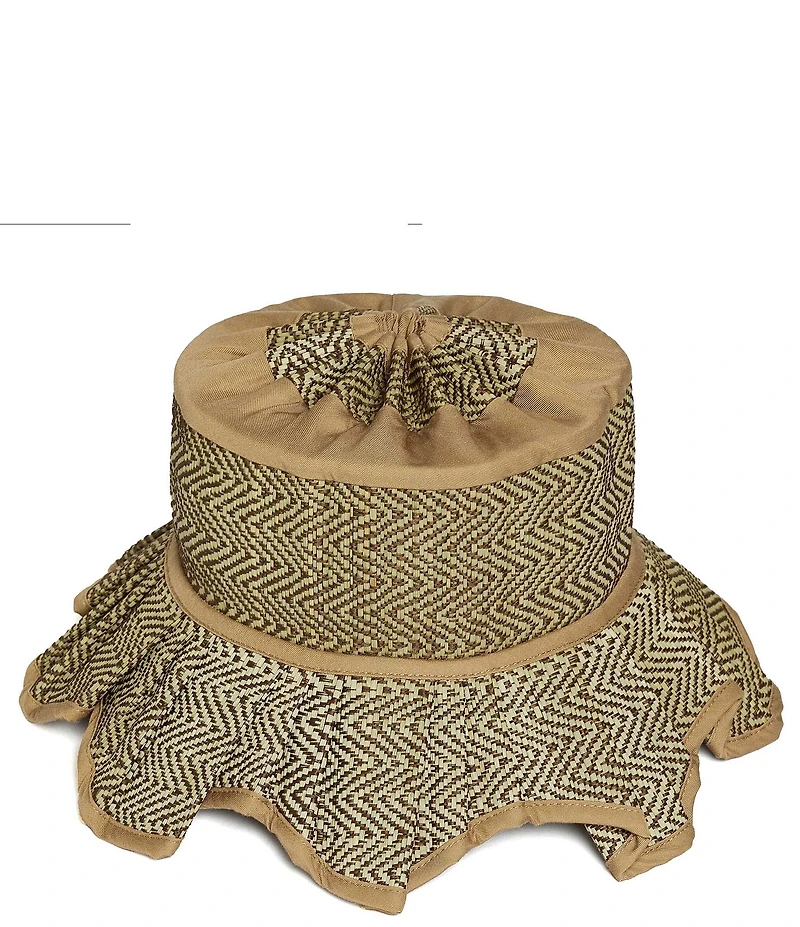 Lorna Murray Surfers Paradise Island Dolomites Pleated Straw Tie Sun Hat