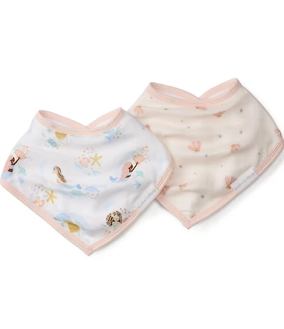 Loulou Lollipop Baby Bandana Mermaids Bib Set-2 Pack
