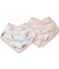 Loulou Lollipop Baby Bandana Mermaids Bib Set-2 Pack