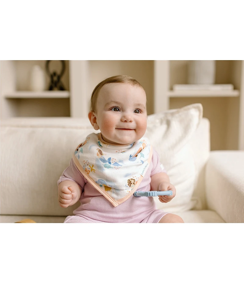 Loulou Lollipop Baby Bandana Mermaids Bib Set-2 Pack