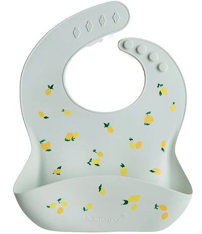 Loulou Lollipop Baby Silicone Lemon Print Bib