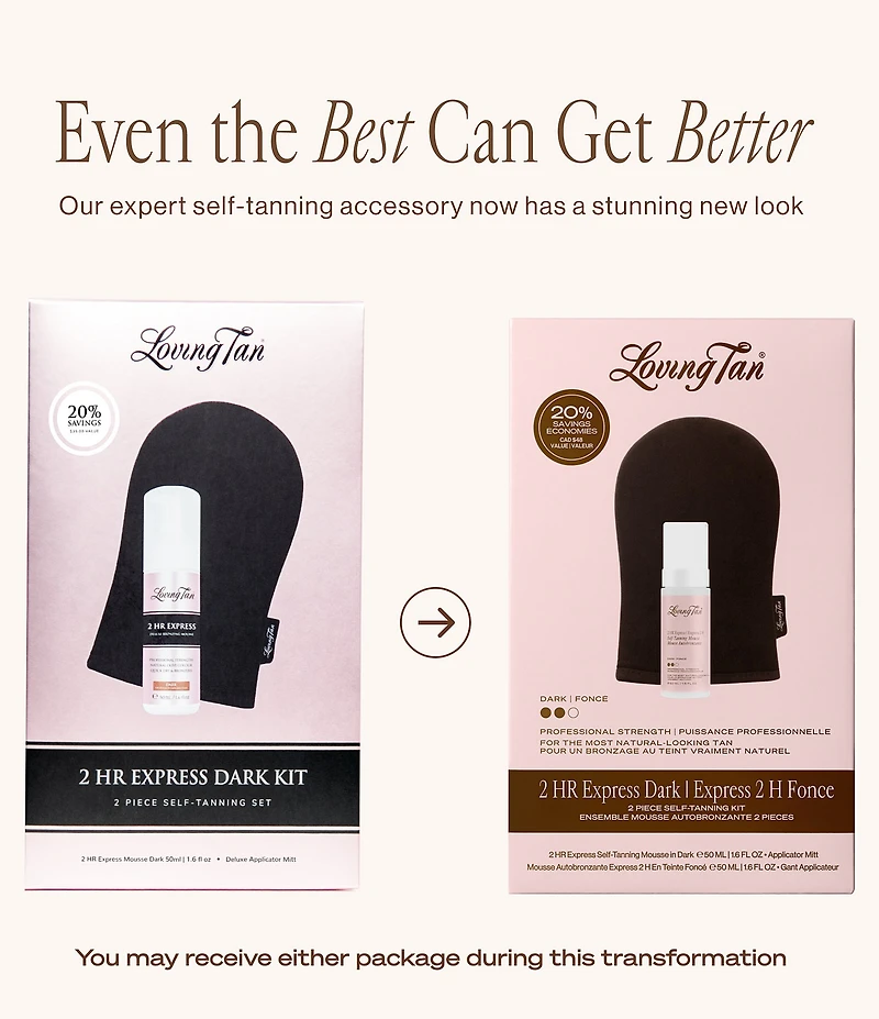 Loving Tan 2 Hour Express Self-Tanning Mousse Dark 2-Piece Kit