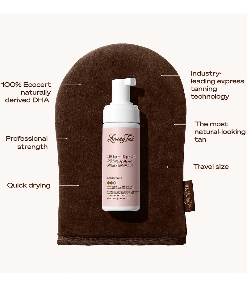 Loving Tan 2 Hour Express Self-Tanning Mousse Dark 2-Piece Kit