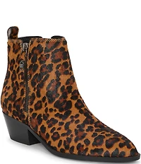 Lucky Brand Ailein Leopard Haircalf Ankle Booties