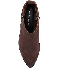 Lucky Brand Ailein Suede Ankle Booties