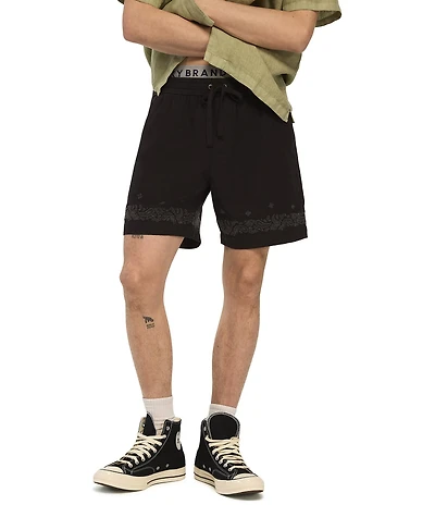 Lucky Brand Bandana Print 7#double; Inseam Shorts