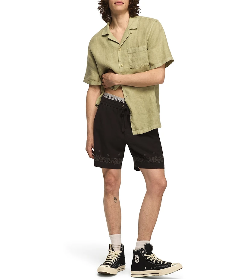 Lucky Brand Bandana Print 7#double; Inseam Shorts