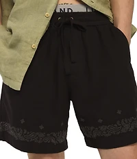 Lucky Brand Bandana Print 7#double; Inseam Shorts