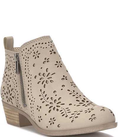 Lucky Brand Basel Perforated Block Heel Booties
